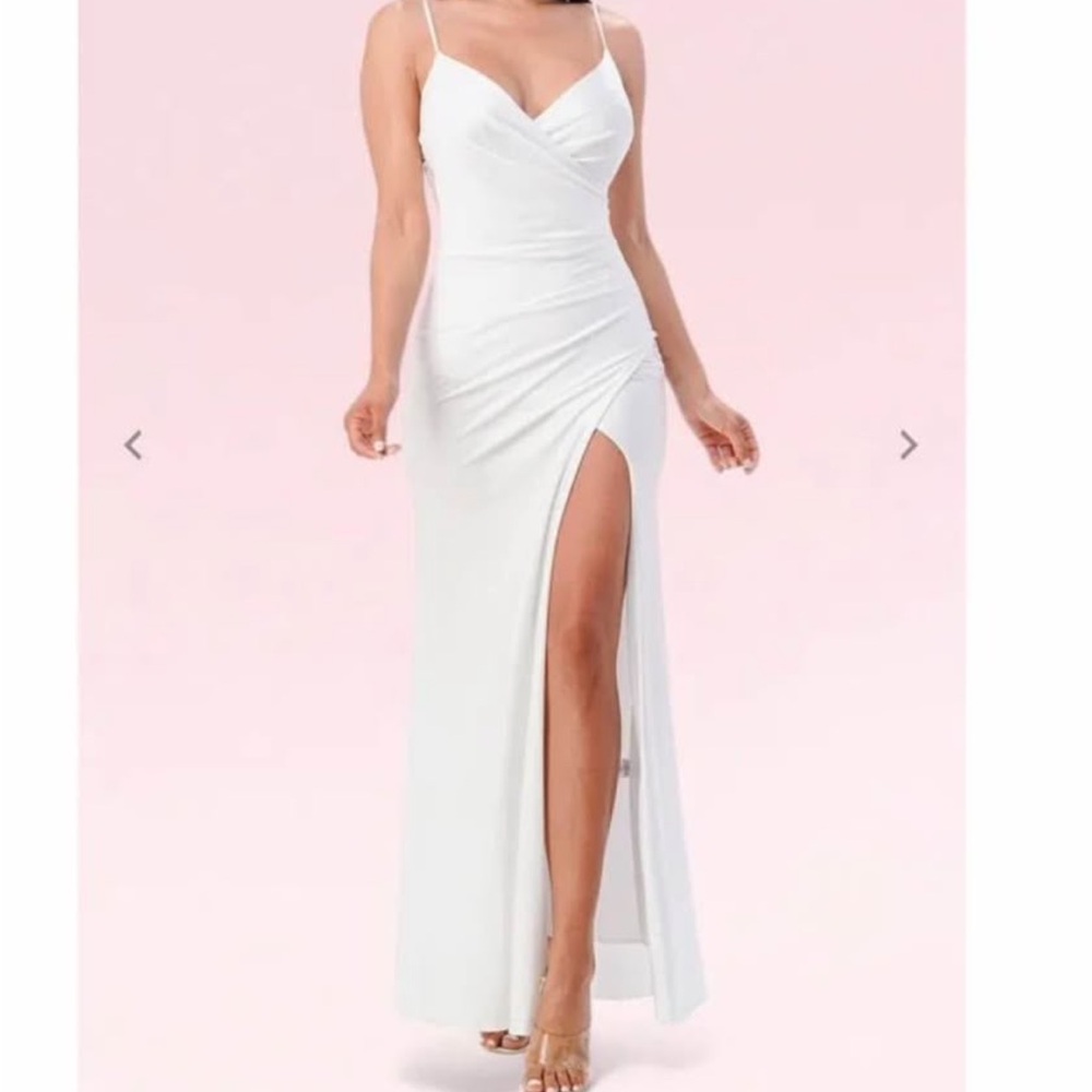 Elegant White Maxi Dress with Slit